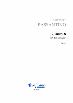 Book cover for Salvatore Passantino: Canto II (ES-23-032)