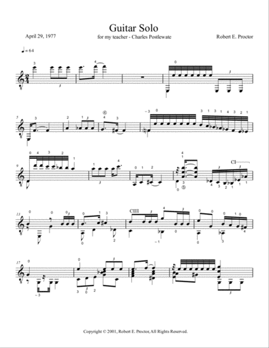 Guitar Solo Classical Guitar scores gallery preview page 2