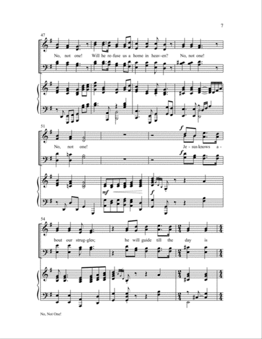 No, Not One! 4-Part scores gallery preview page 8