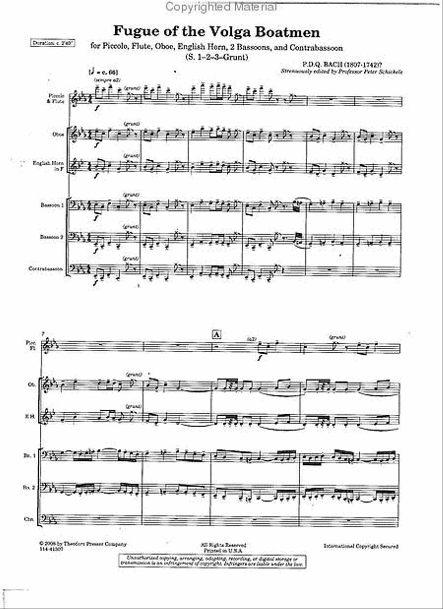 Fugue of the Volga Boatmen Chamber Music scores gallery preview page 2