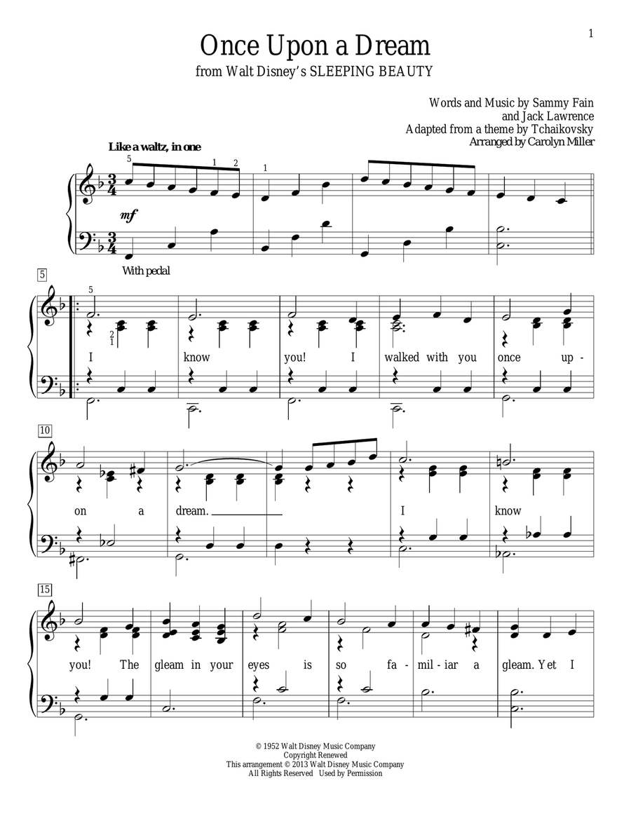 Once Upon A Dream (arr. Carolyn Miller)