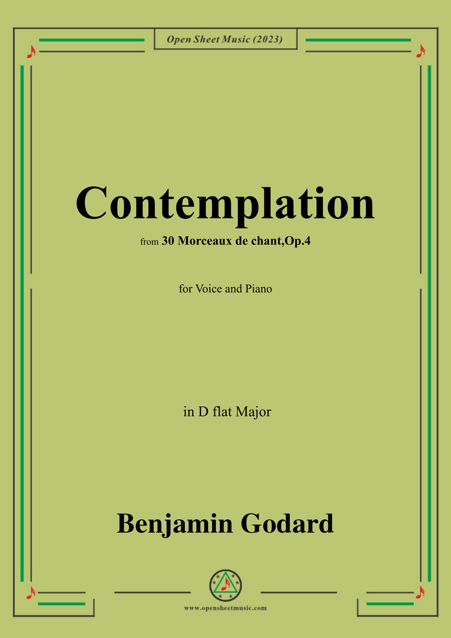 B. Godard-Contemplation,Op.4 No.28,in D flat Major