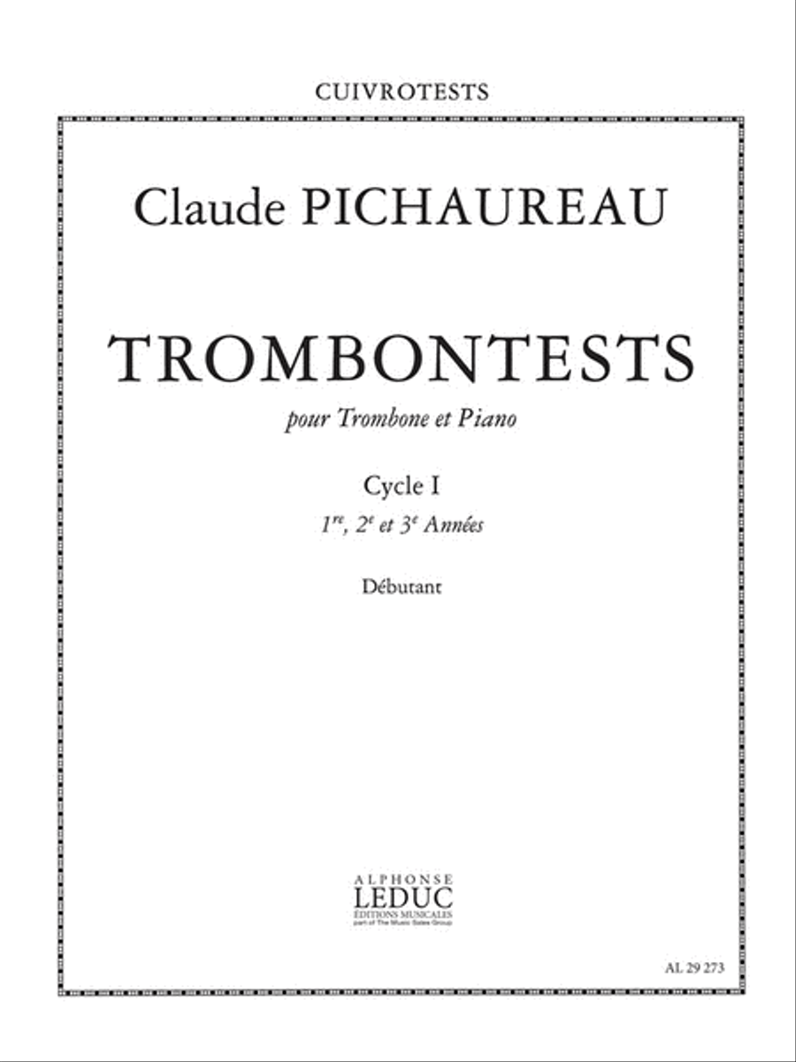 Trombontests Vol.1 (trombone & Piano) Piano Accompaniment scores gallery preview page 1