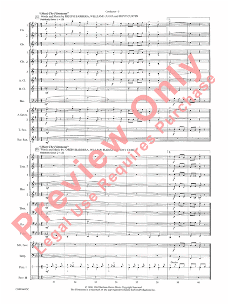 Cartoon Carnival Concert Band scores gallery preview page 8