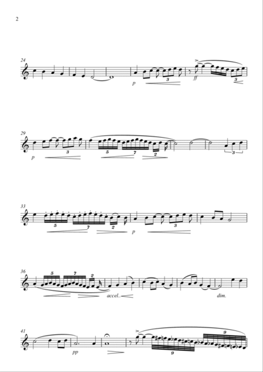Aria Fantasy for Solo Piccolo Piccolo scores gallery preview page 2