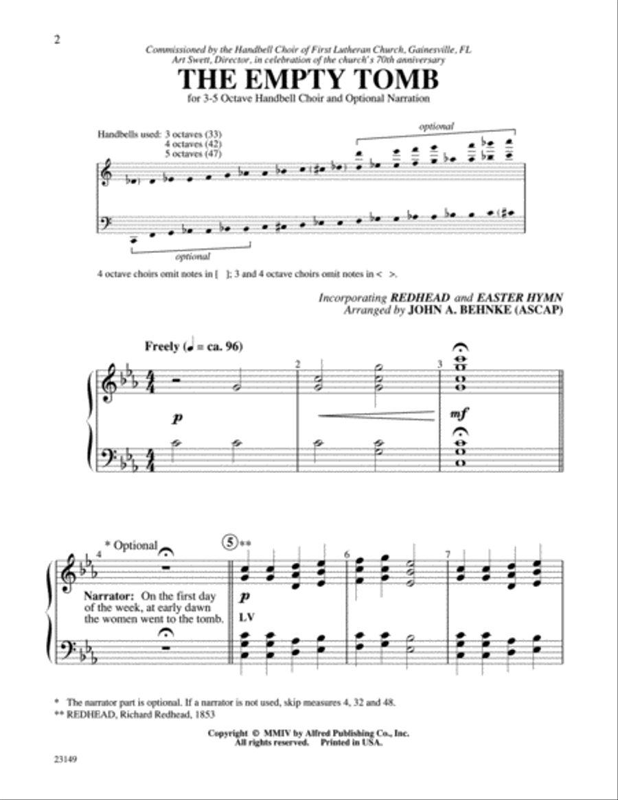 The Empty Tomb Handbell Choir scores gallery preview page 2