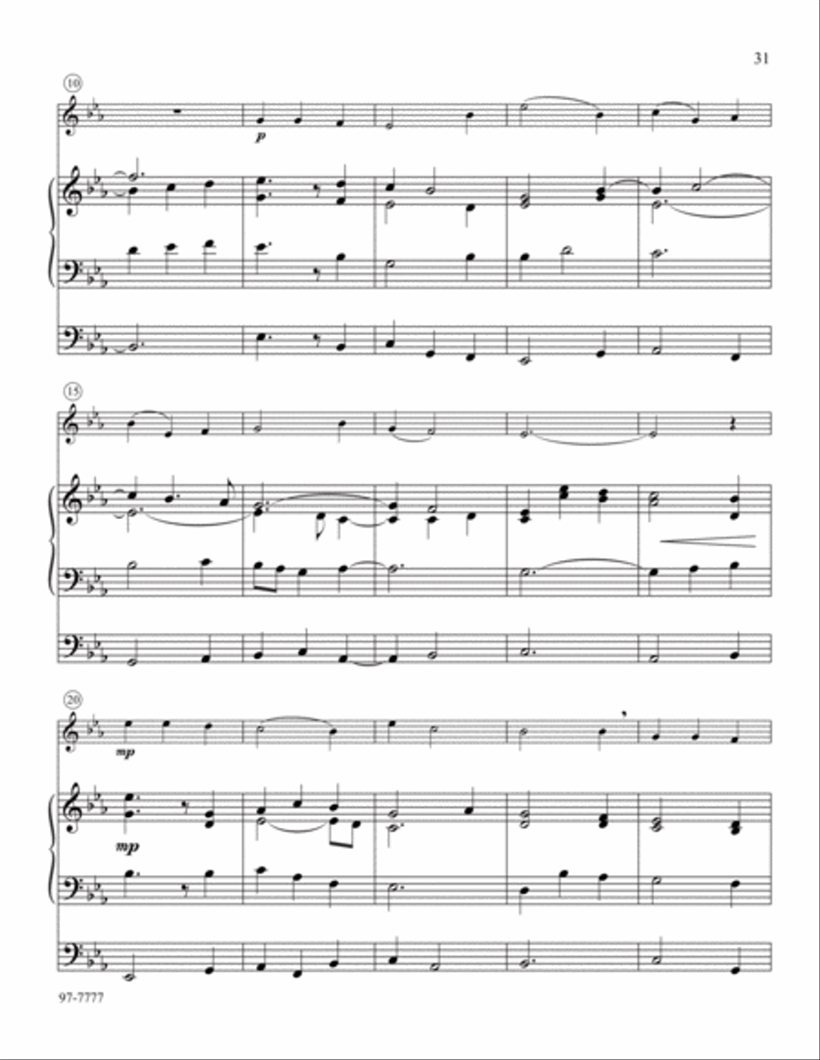 Repeat the Sounding Joy: Five Christmas Tunes for Trumpet and Organ Trumpet scores gallery preview page 11