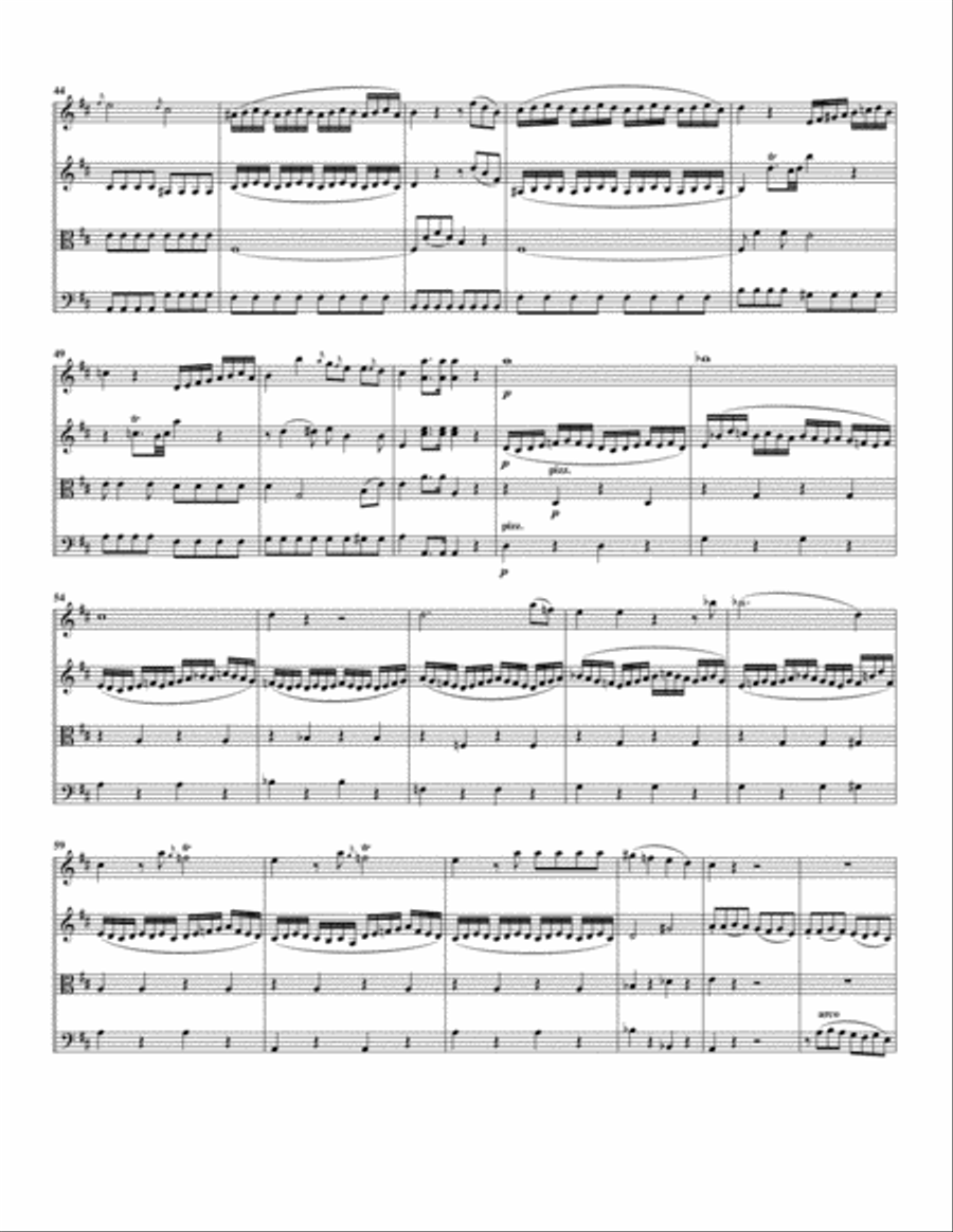 3 Divertimenti, K.136-K.138 (original version for string quartet) String Quartet scores gallery preview page 5