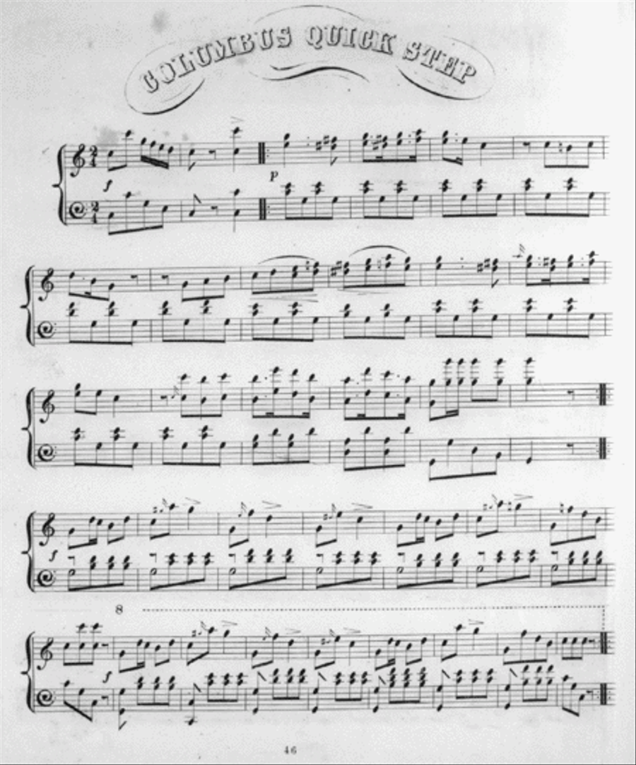 Columbus Quick Step Piano Solo scores gallery preview page 2