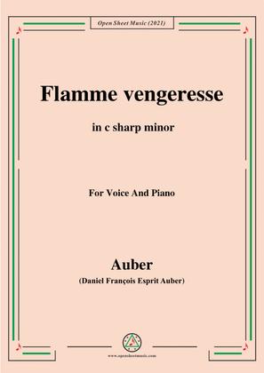 Book cover for Auber-Flamme Vengeresse,from Le Domino Noir,in c sharp minor,for Voice and Piano