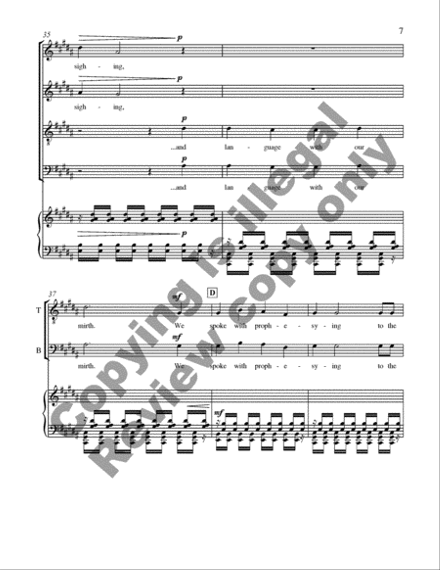 The Dreamers of Dreams 4-Part scores gallery preview page 8