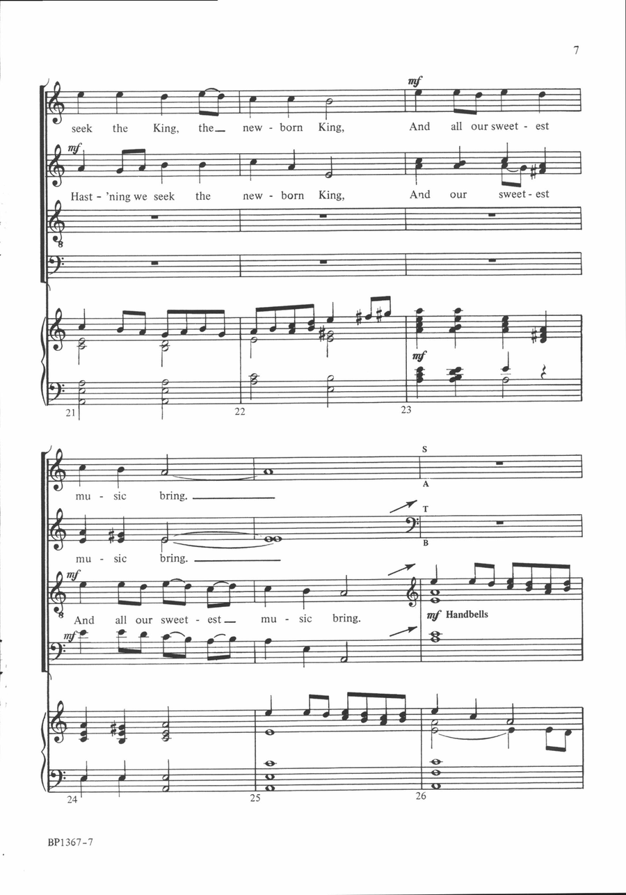 Carol of the Birds - Kinyon - choral version 4-Part scores gallery preview page 6