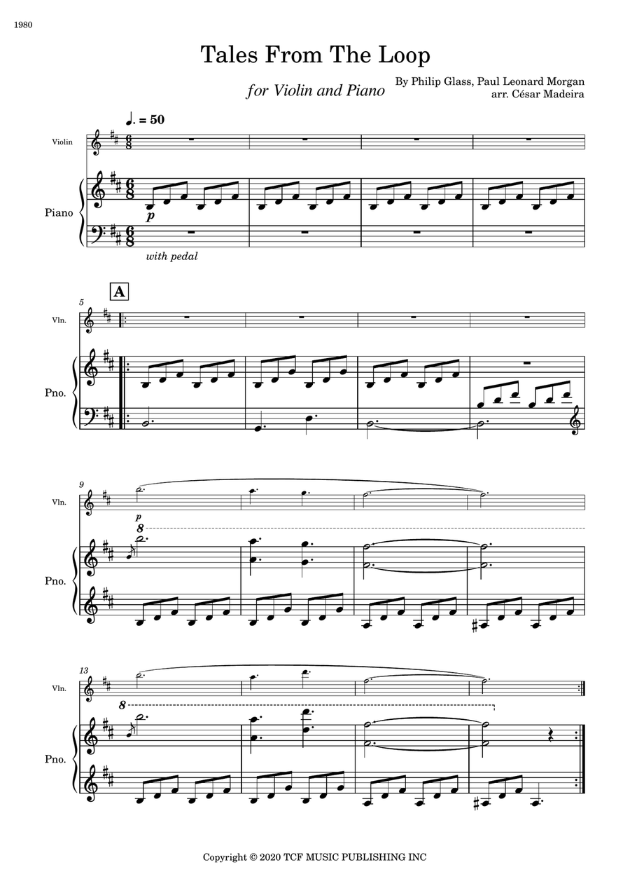 Tales From The Loop Main Title Violin Solo scores gallery preview page 2
