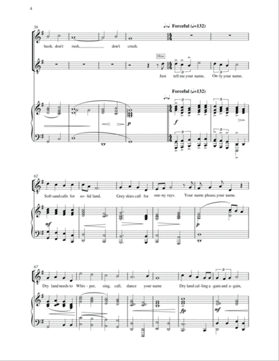 Two Songs from 'People' - for male and female voice with piano accompaniment Voice scores gallery preview page 6
