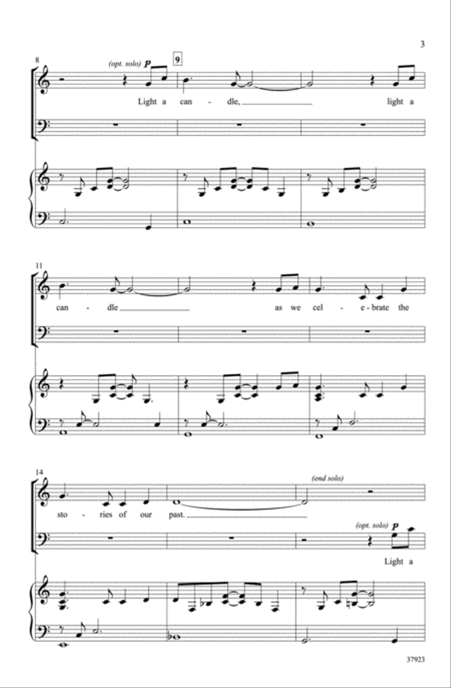 Light a Candle Choir scores gallery preview page 2