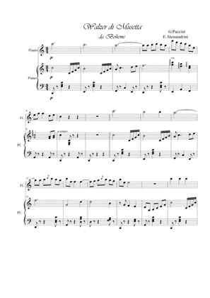 Walzer di Musetta. Flute and piano