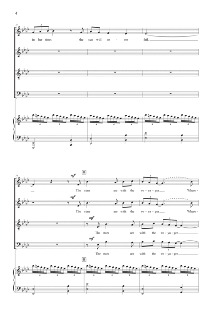 The Stars Are With the Voyager 4-Part scores gallery preview page 4