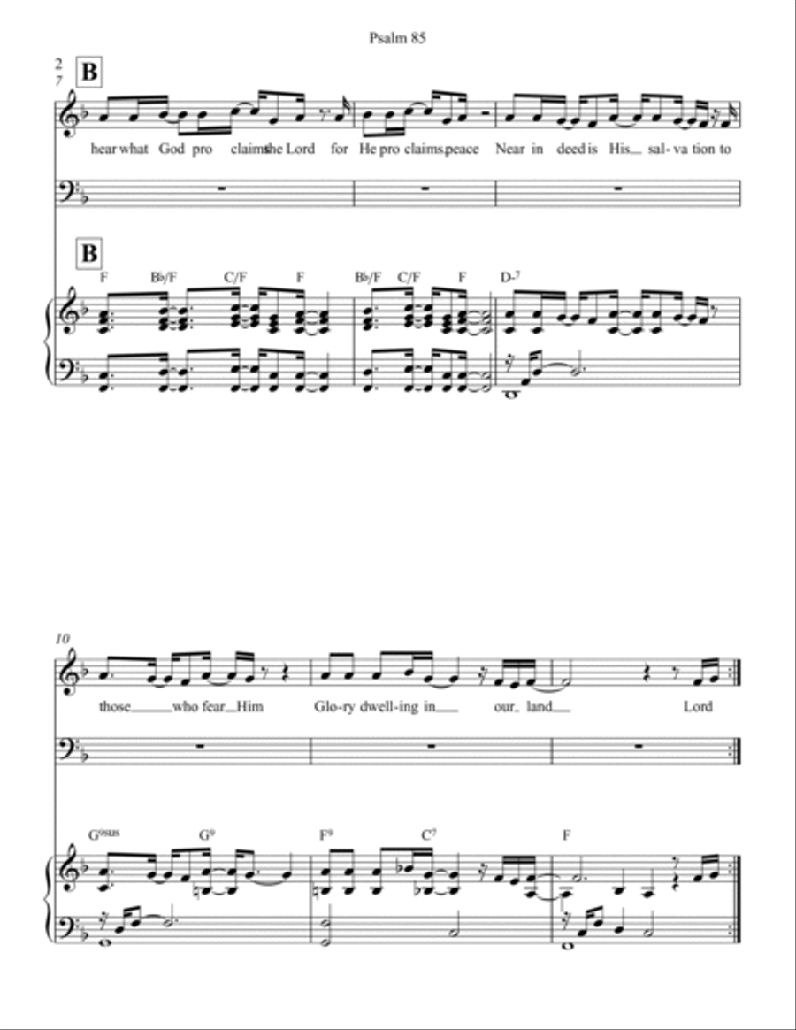 Psalm 85 Lord Let Us See Your Kindness Voice scores gallery preview page 2