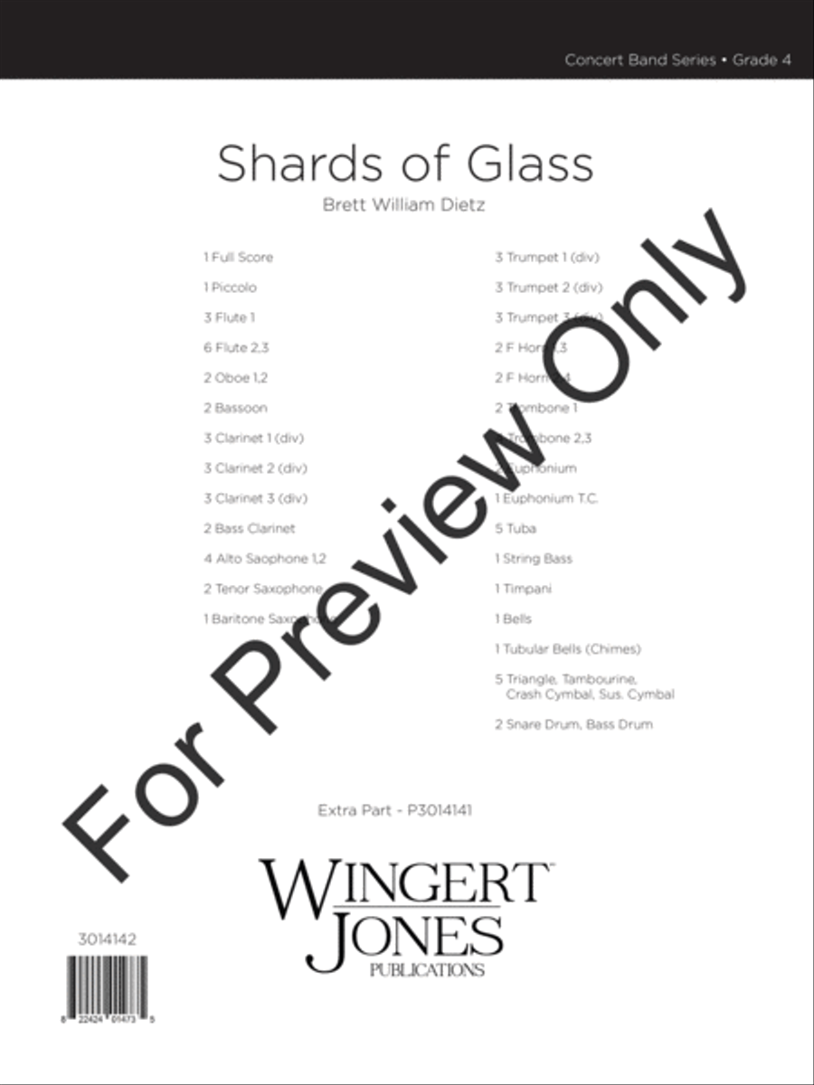 Shards Of Glass Concert Band scores gallery preview page 2