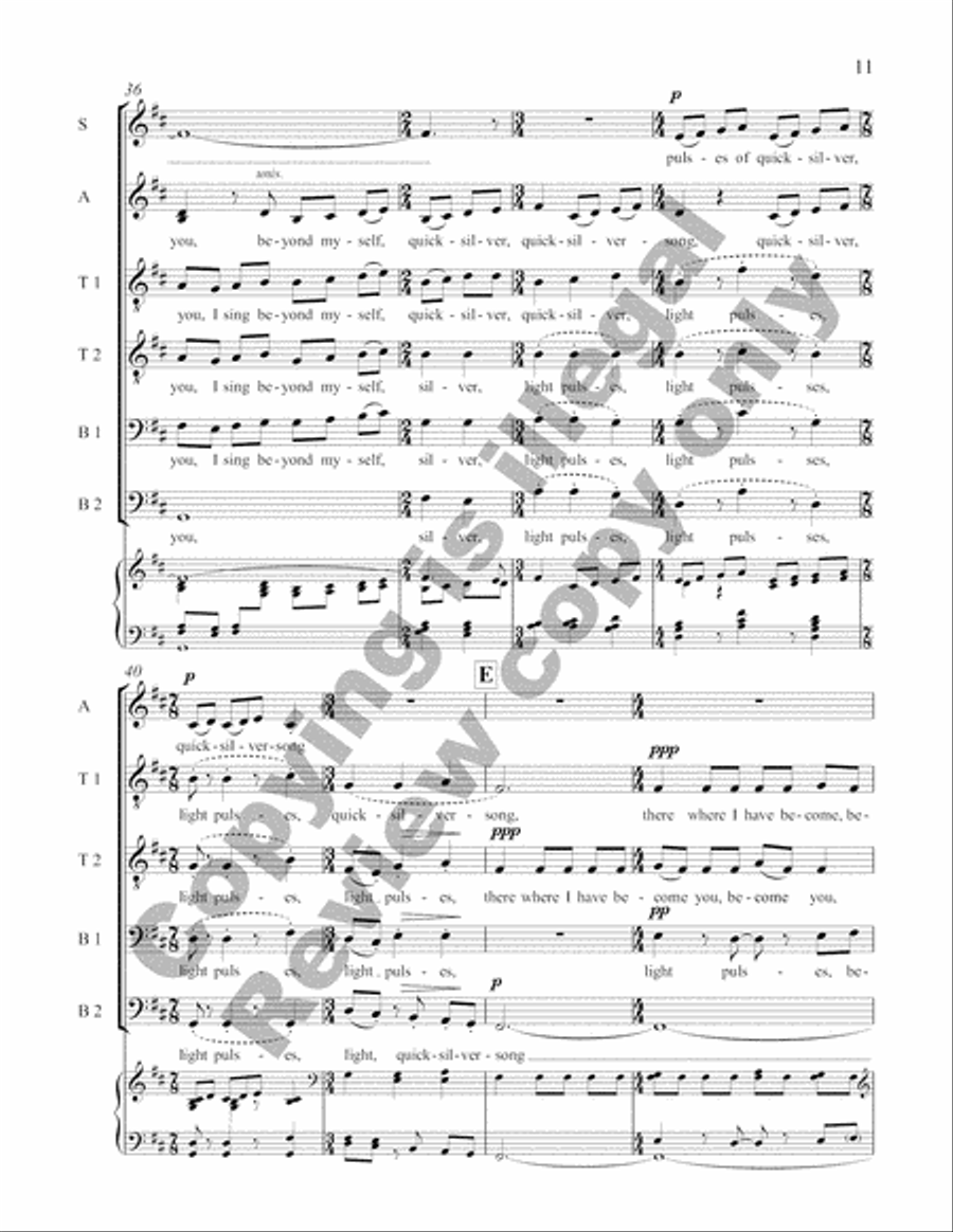 Where I Become You Divisi scores gallery preview page 11