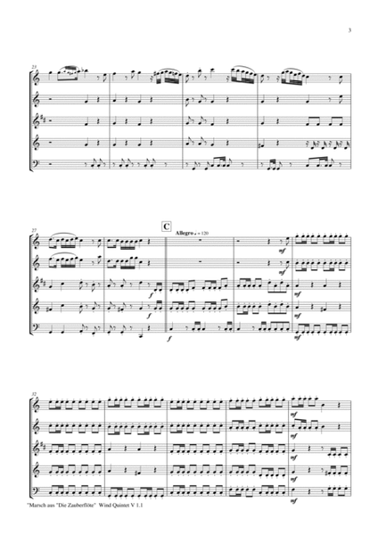 The Magic Flute March - Mozart - Woodwind Quintet