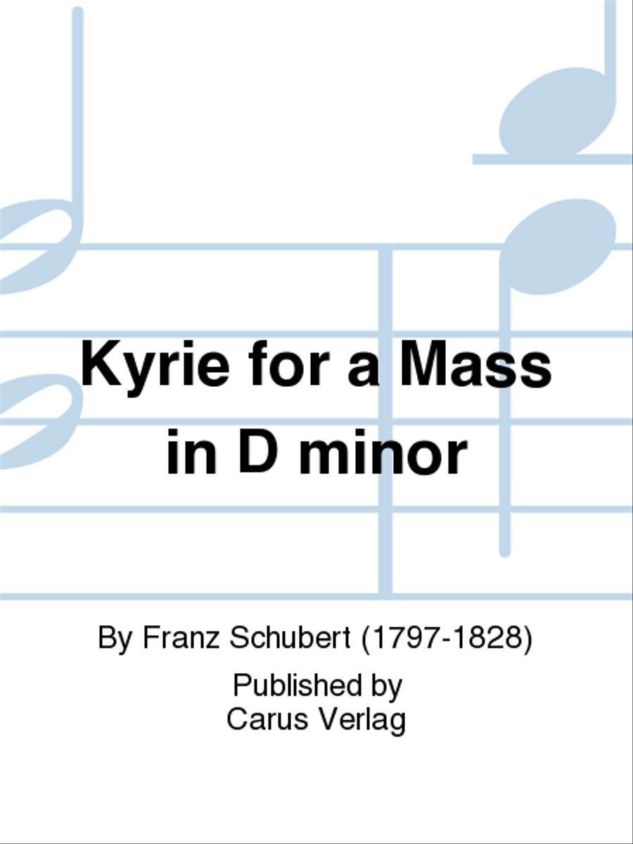 Kyrie for a Mass in D minor 4-Part scores gallery preview page 1