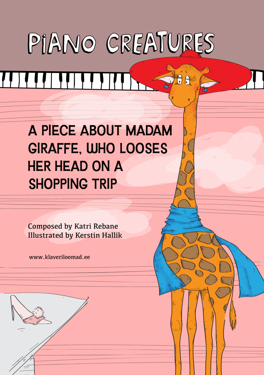 Piano Creatures. A Piece About Madam Giraffe, Who Looses Her Head on a Shopping Trip Piano Solo scores gallery preview page 1
