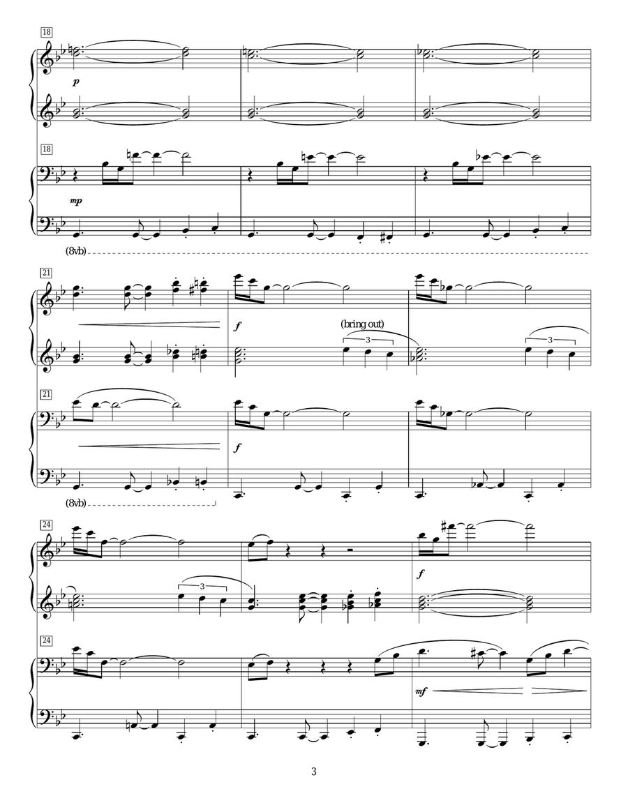 Mission: Impossible Theme Piano Duet scores gallery preview page 3