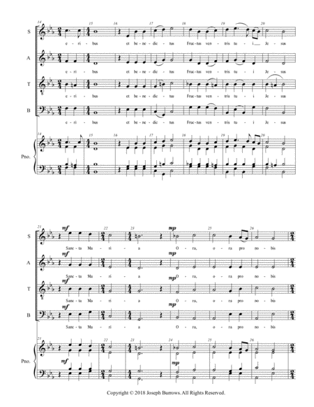 Ave Maria by Jacob Arcadelt - SATB and Piano image number null