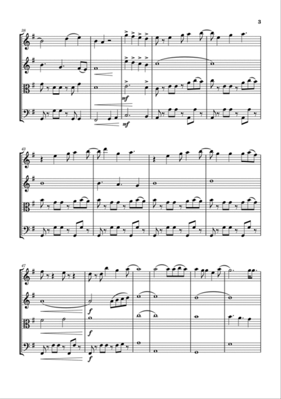 Blinding Lights String Quartet scores gallery preview page 3