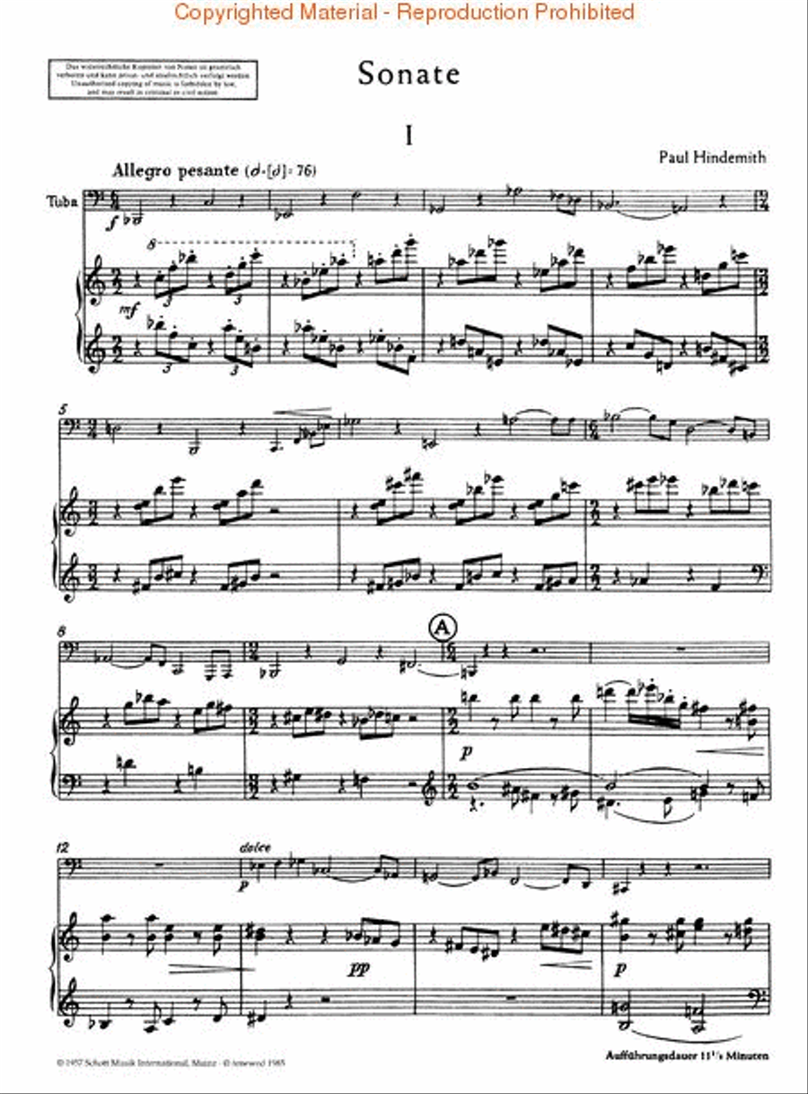 Sonate für Basstuba und Klavier (1955) Piano Accompaniment scores gallery preview page 2