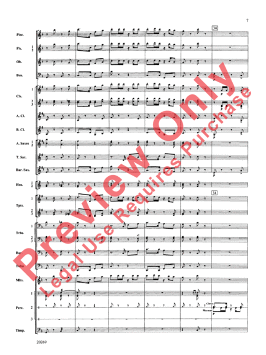 Night in the Tropics Night in the Tropics Concert Band scores gallery preview page 8