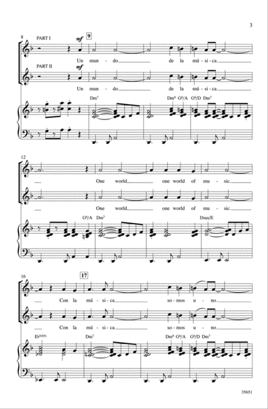 Con la Música Con la Música 2-Part scores gallery preview page 3