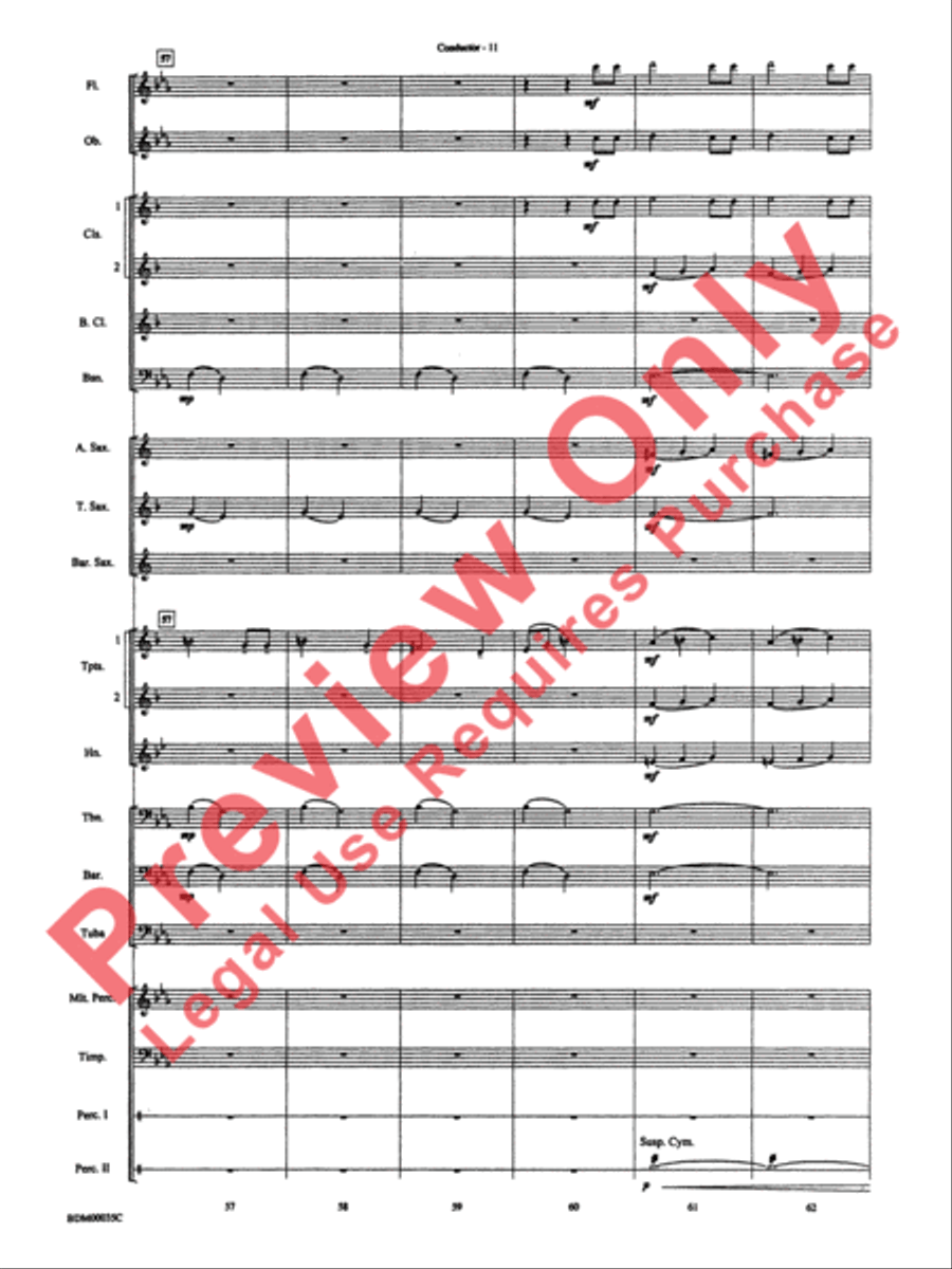 Tribal War Chant Concert Band scores gallery preview page 14