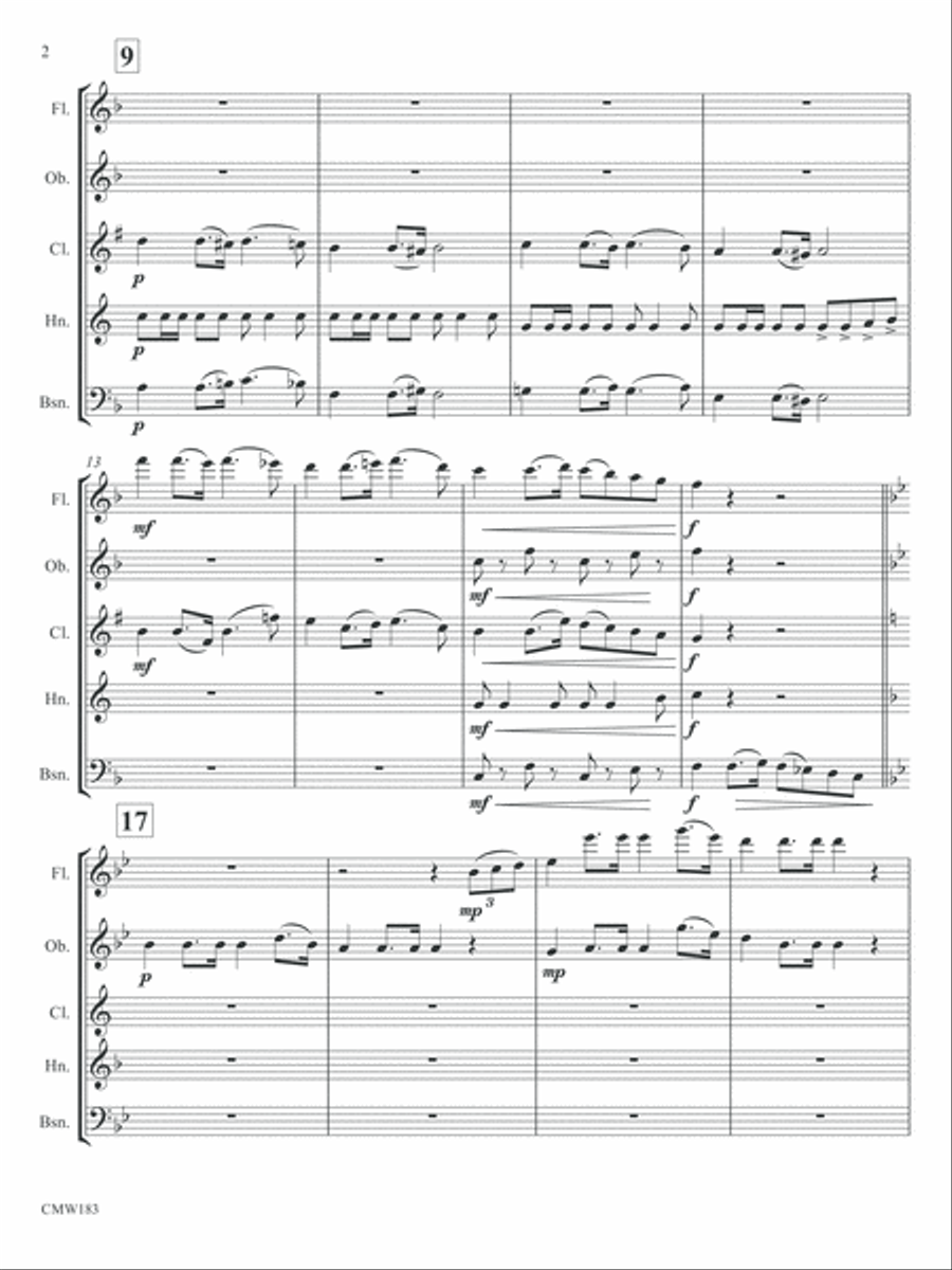 Silver Wedding March Woodwind Quintet scores gallery preview page 4