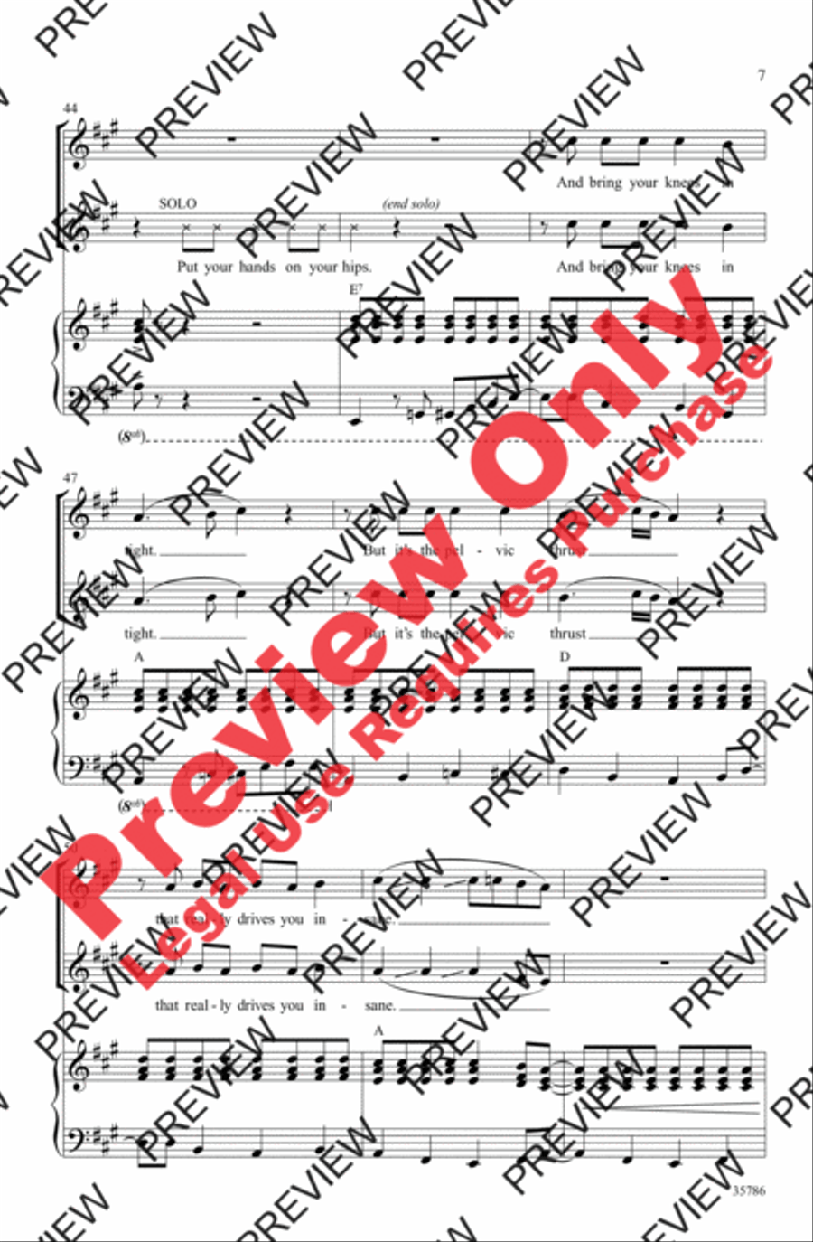 The Time Warp (from The Rocky Horror Picture Show) 2-Part scores gallery preview page 7