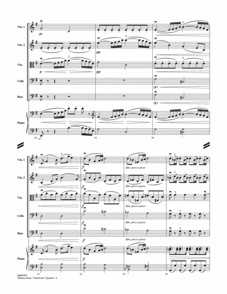 Themes from American Quartet, Movement 1 - Conductor Score (Full Score)