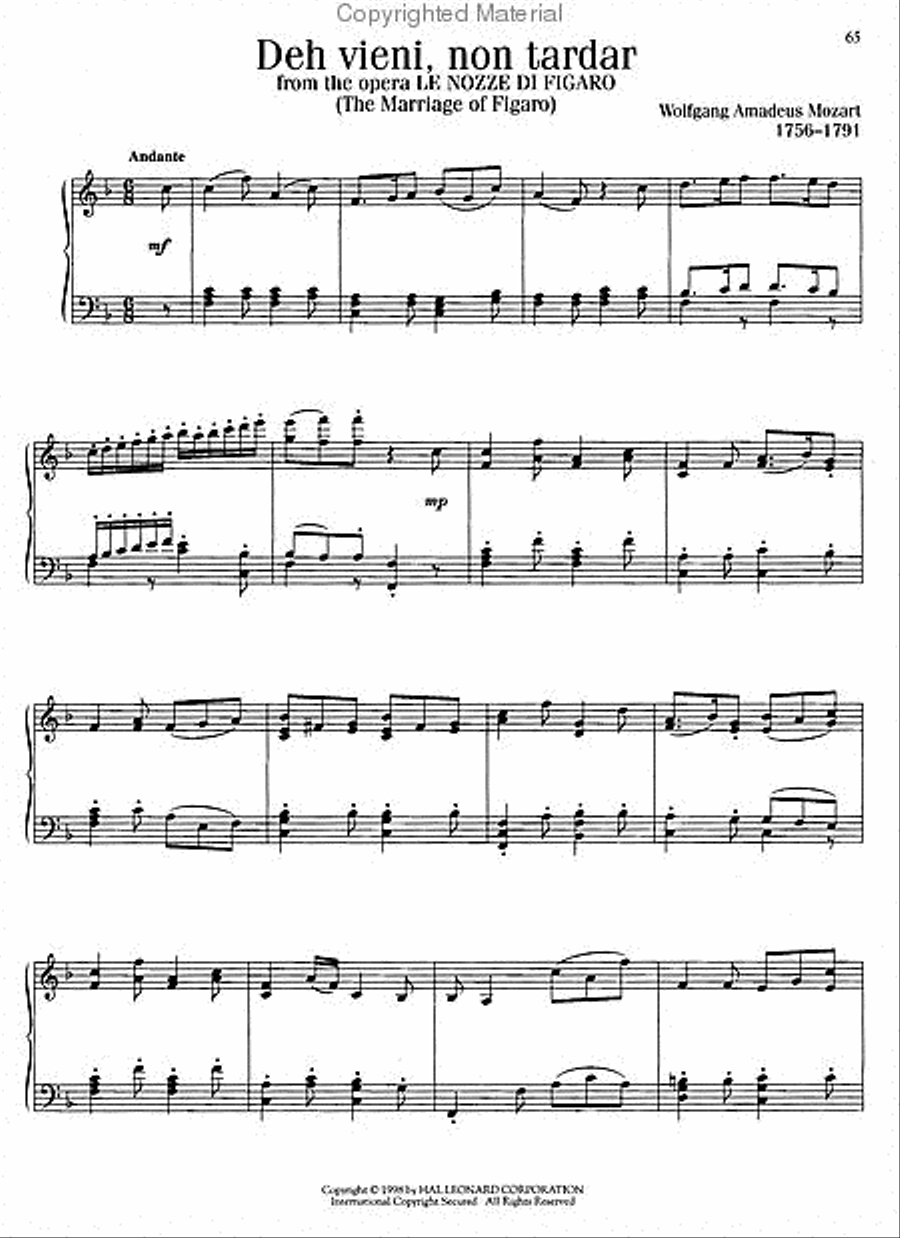 Mozart Piano Solo scores gallery preview page 4