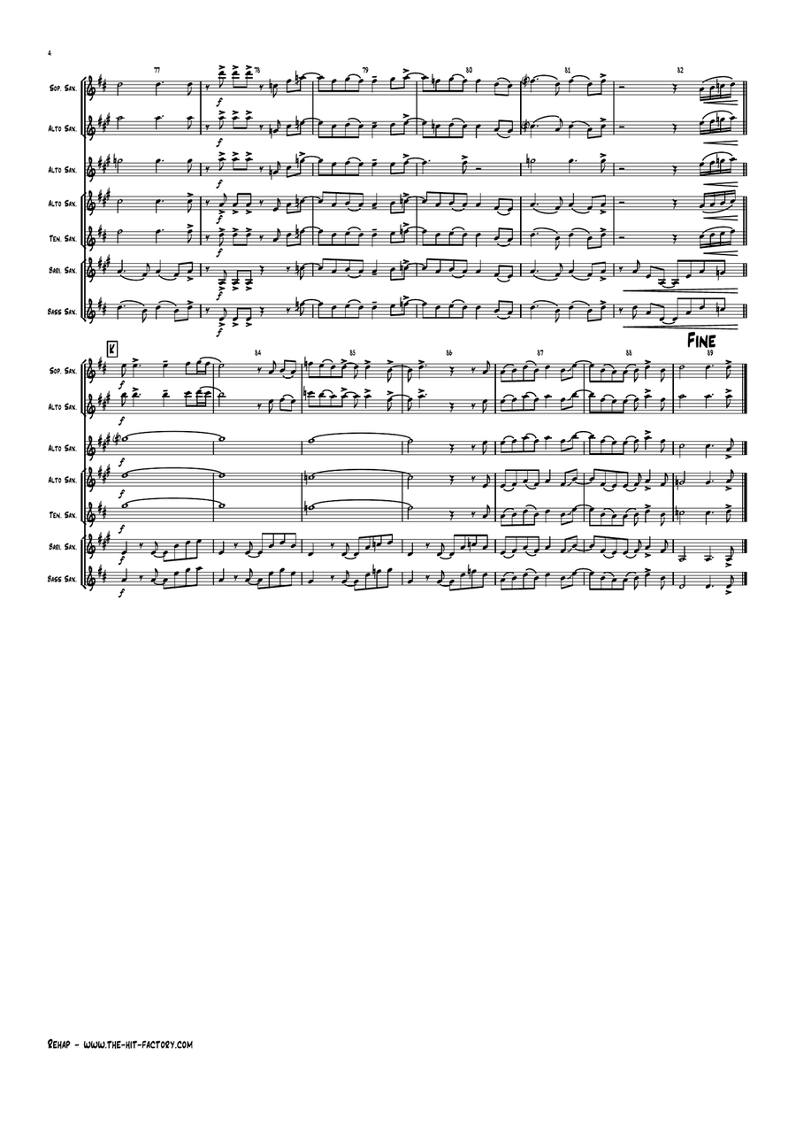 Rehab Saxophone Quartet scores gallery preview page 4