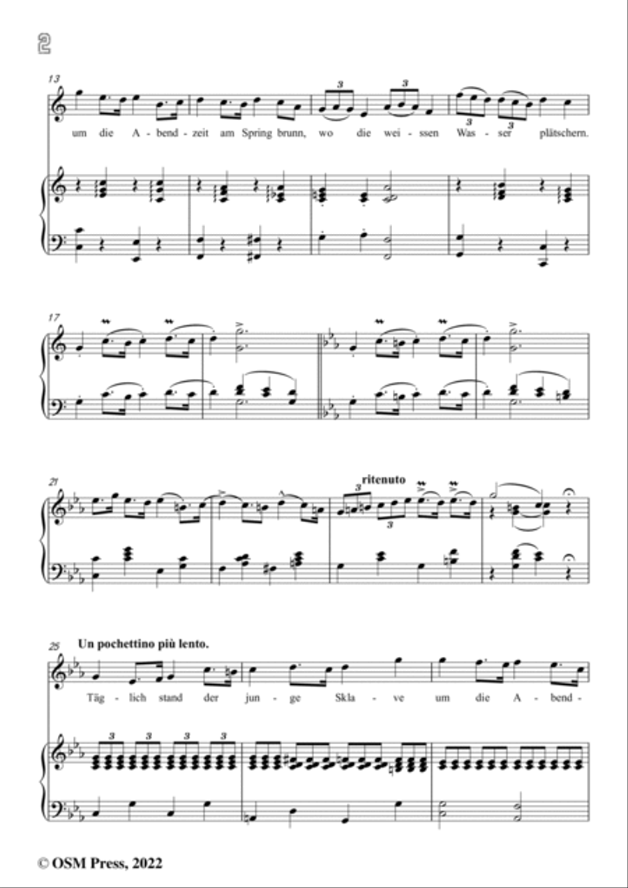 Loewe-Der Asra,in C Major,Op.133,for Voice and Piano Voice Solo scores gallery preview page 4