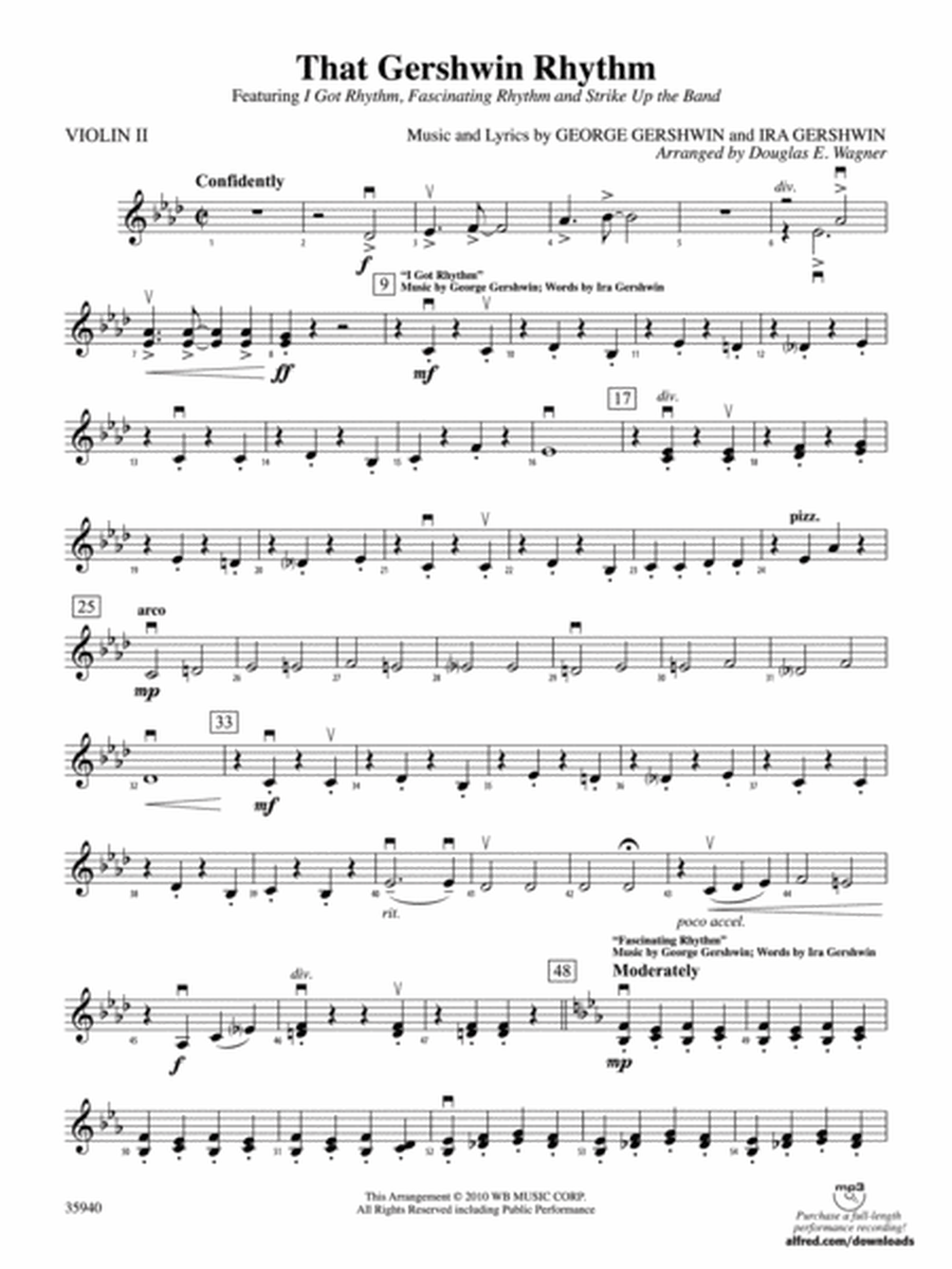 That Gershwin Rhythm: 2nd Violin