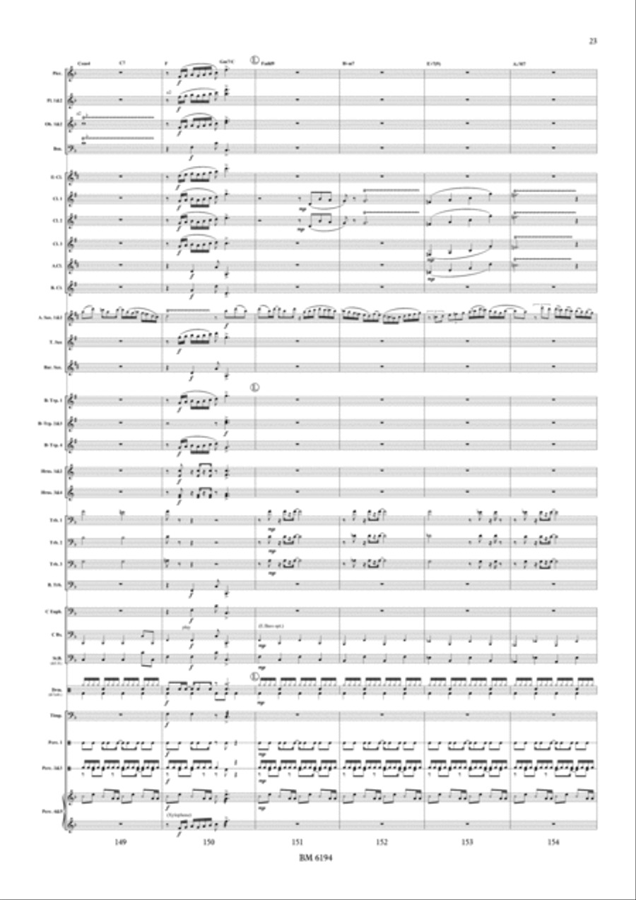 Circus Town Parade March for Wind Band Concert Band scores gallery preview page 24