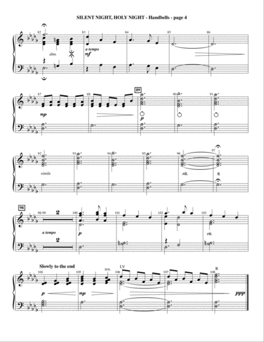 Carols for Choir and Congregation (Collection) - Handbells Choir scores gallery preview page 4