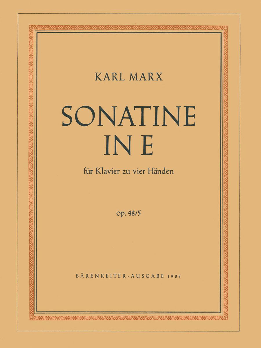 Sonatine for Piano (four hands) E major op. 48/5