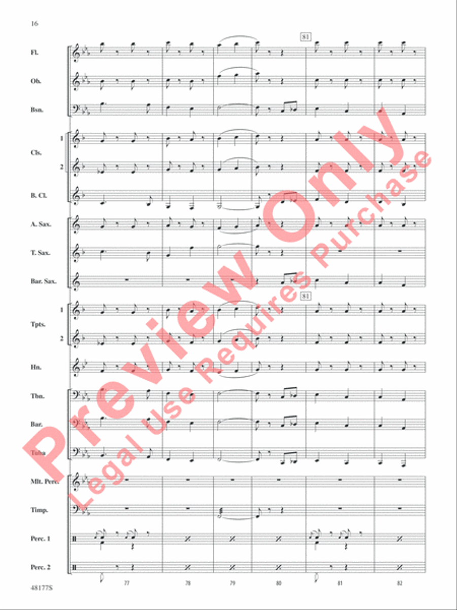 English Folk Song Suite Concert Band scores gallery preview page 17