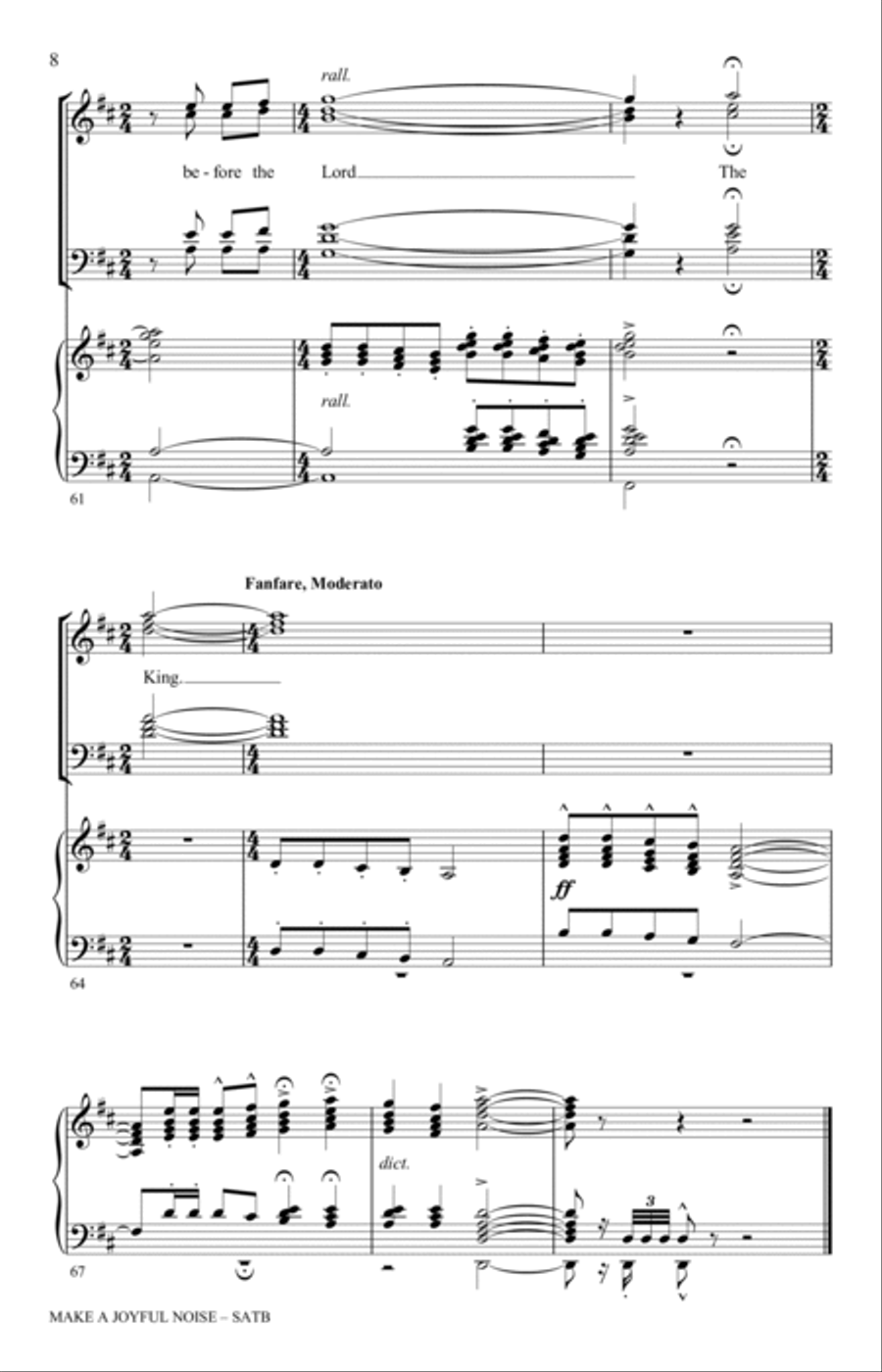 Make A Joyful Noise - The Coronation Anthem (for SATB and Organ) 4-Part scores gallery preview page 8