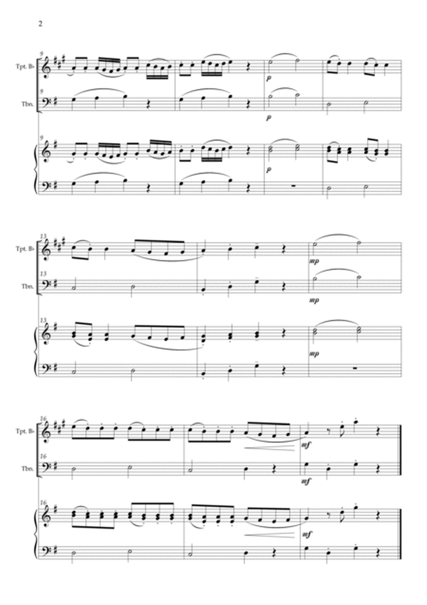 Serenade in G major, K. 525 /Eine kleine Nachtmusik /A Little Night Music - Trumpet, Trombone, piano image number null