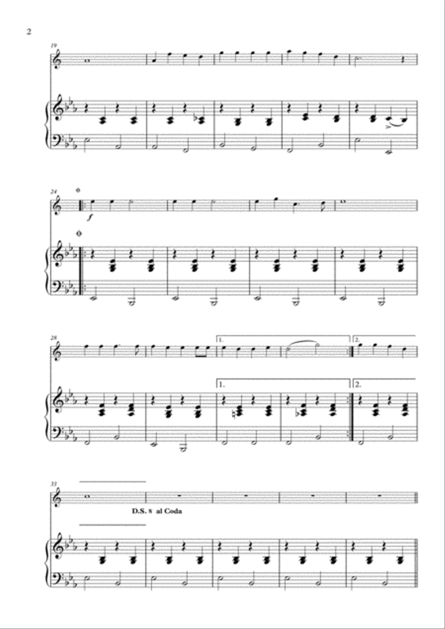 Jingle Bells arranged for Alto Saxophone & Piano