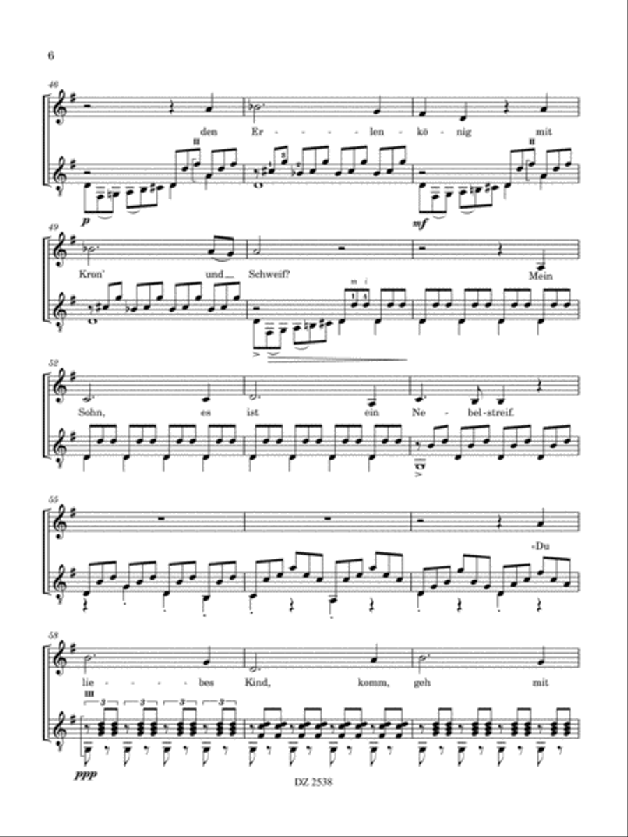 Erlkönig Classical Guitar scores gallery preview page 6