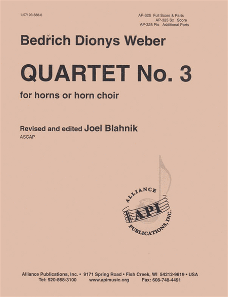 Quartet No. 3 - Fr Hn Qt Collection / Songbook scores gallery preview page 1